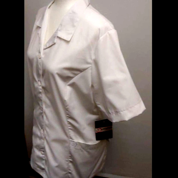 Uniform Shirt Jacket Top 2XL NEW White by Peaches by Peaches Uniforms - Picture 3 of 6